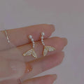 Mermaid Tail Peral GOLD-EARRING